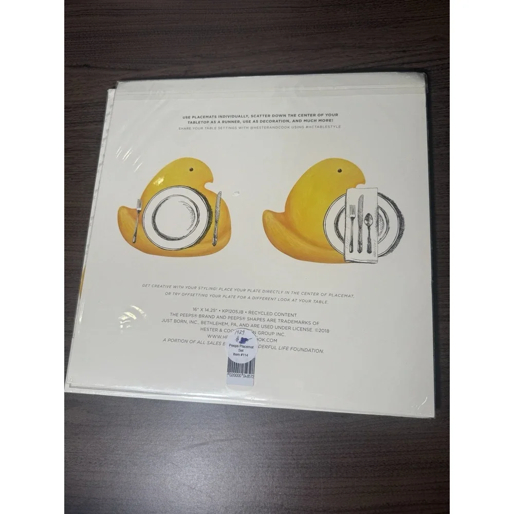 HESTER‎  AND COOK PLACEMATS SET OF 12 PAPER Peep 15.6